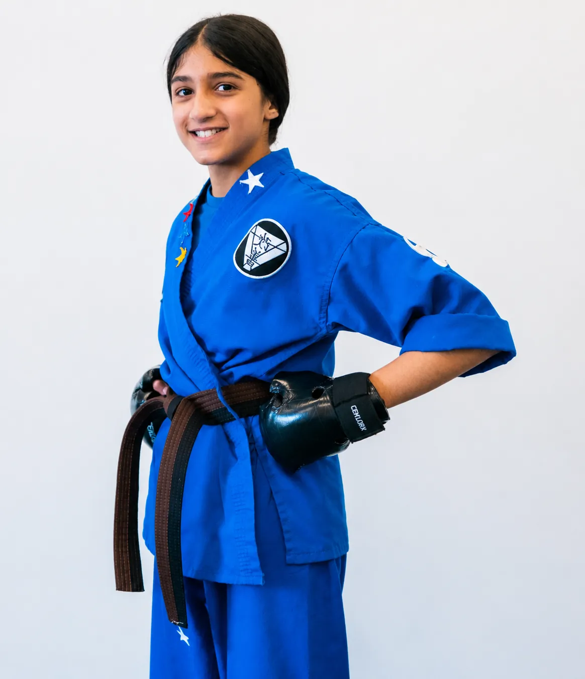 Young Excel Martial Arts student with focused expression